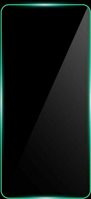 Minimalist Dark Phone Wallpaper with Glowing Cyan Neon Border Frame HD phone wallpaper