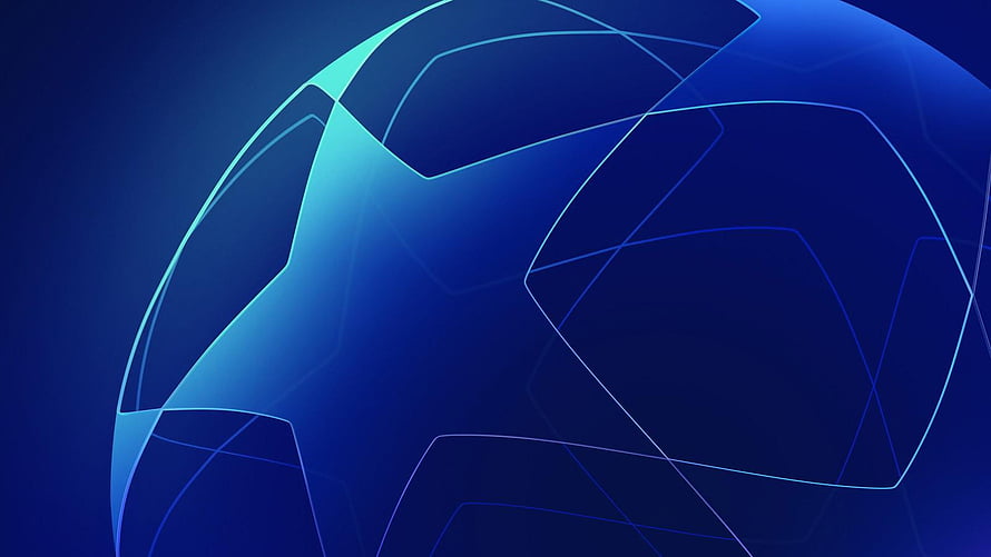 UEFA Champions League Star Ball Abstract Blue Geometric Design HD wallpaper