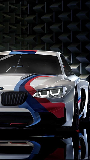 BMW M4 Competition with M Sport Livery in Dark Studio Setting HD phone wallpaper
