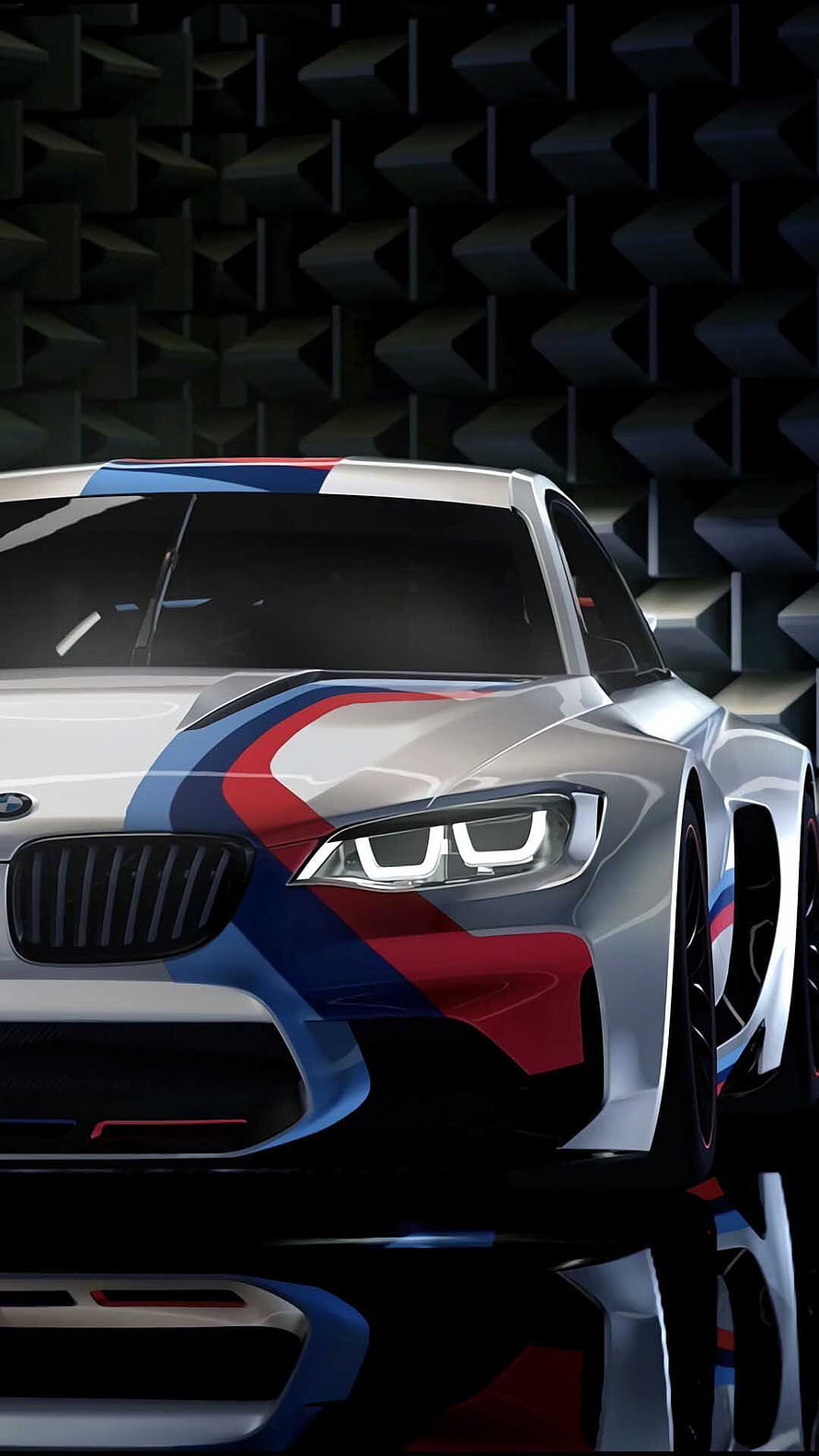 BMW M4 Competition with M Sport Livery in Dark Studio Setting HD phone wallpaper