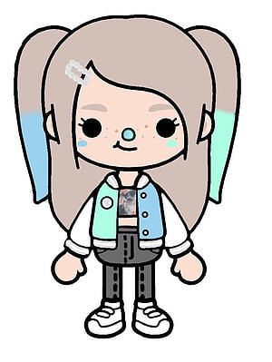 Cute Gacha Life Girl Character With Pastel Ombre Pigtails And Colorful Jacket HD phone wallpaper