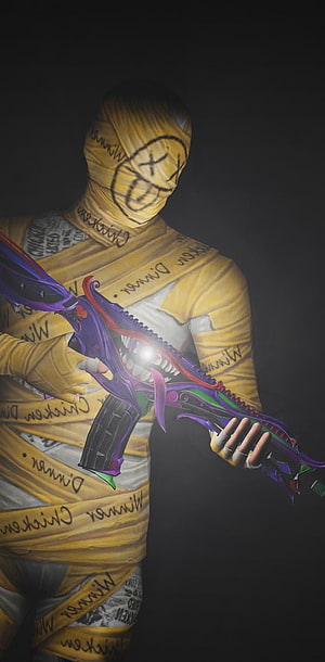 Valorant Chamber Winner Chicken Dinner Skin with Dragon Rifle HD phone wallpaper