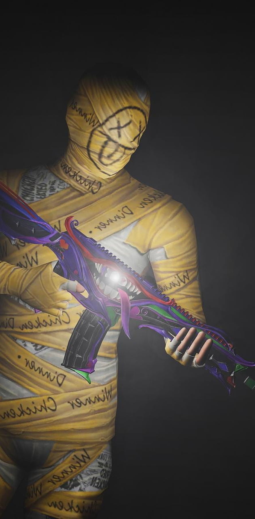Valorant Chamber Winner Chicken Dinner Skin with Dragon Rifle HD phone wallpaper