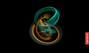 Lenovo Abstract 8 Shape Wallpaper With Neon Light Trails HD wallpaper