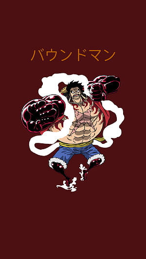 Luffy Gear Fourth Bounce Man Anime Illustration, made some gear fourth luffy : r/OnePiece, luffy bounce man HD phone wallpaper