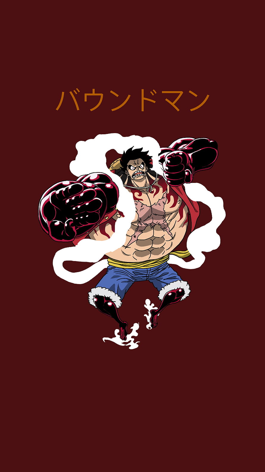 Luffy Gear Fourth Bounce Man Anime Illustration, made some gear fourth luffy : r/OnePiece, luffy bounce man HD phone wallpaper
