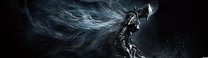 Dark Fantasy Knight in Shattered Armor with Flowing Ethereal Energy HD wallpaper