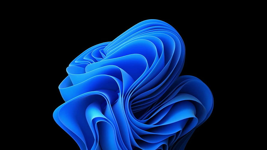 Blue Abstract 3D Flowing Ribbon Wallpaper HD wallpaper