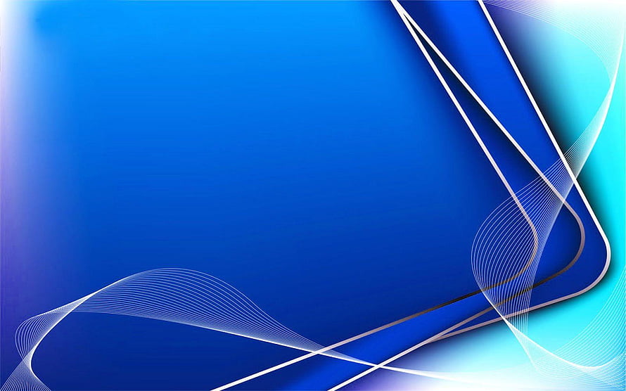 Abstract Blue Background With White Flowing Lines And Curves HD wallpaper