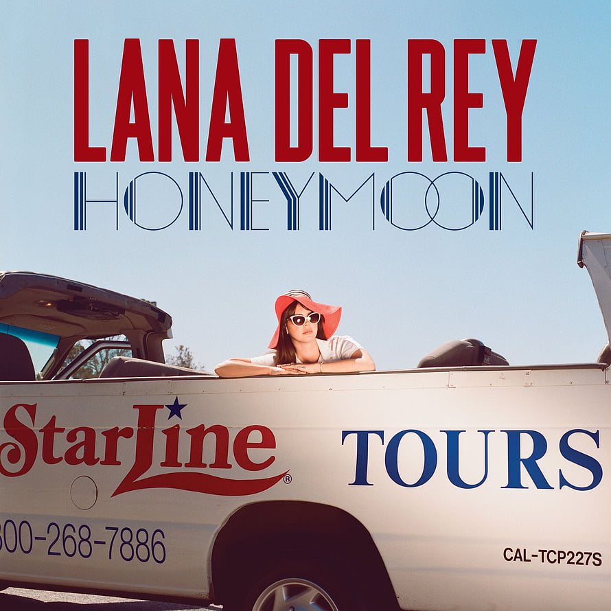 Lana Del Rey Honeymoon Album Cover Artwork Featuring Tour Bus and Red Hat HD phone wallpaper