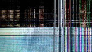Abstract Digital Glitch Art With Vertical Color Bars And Pixelated Noise HD wallpaper