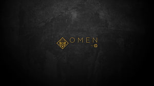 HP Omen Gaming Brand Logo on Dark Textured Background HD wallpaper