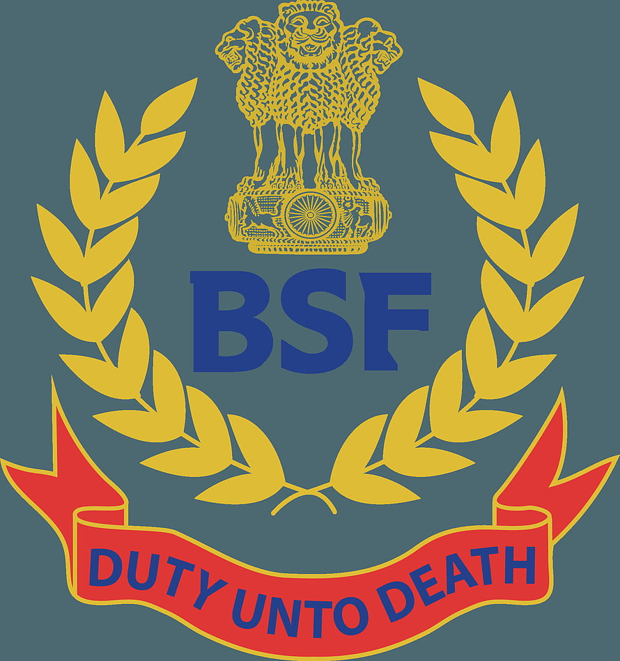BSF Border Security Force Emblem with Lion Capital and Duty Unto Death Motto HD phone wallpaper