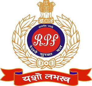 RPF Railway Protection Force Official Emblem Logo with Ashoka Lion Capital and Sanskrit Motto HD wallpaper
