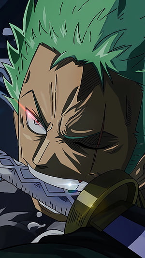 Roronoa Zoro One Piece Anime Character Close-Up Portrait HD phone wallpaper