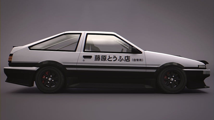 Initial D Toyota AE86 Trueno Side Profile with Fujiwara Tofu Shop Livery HD wallpaper