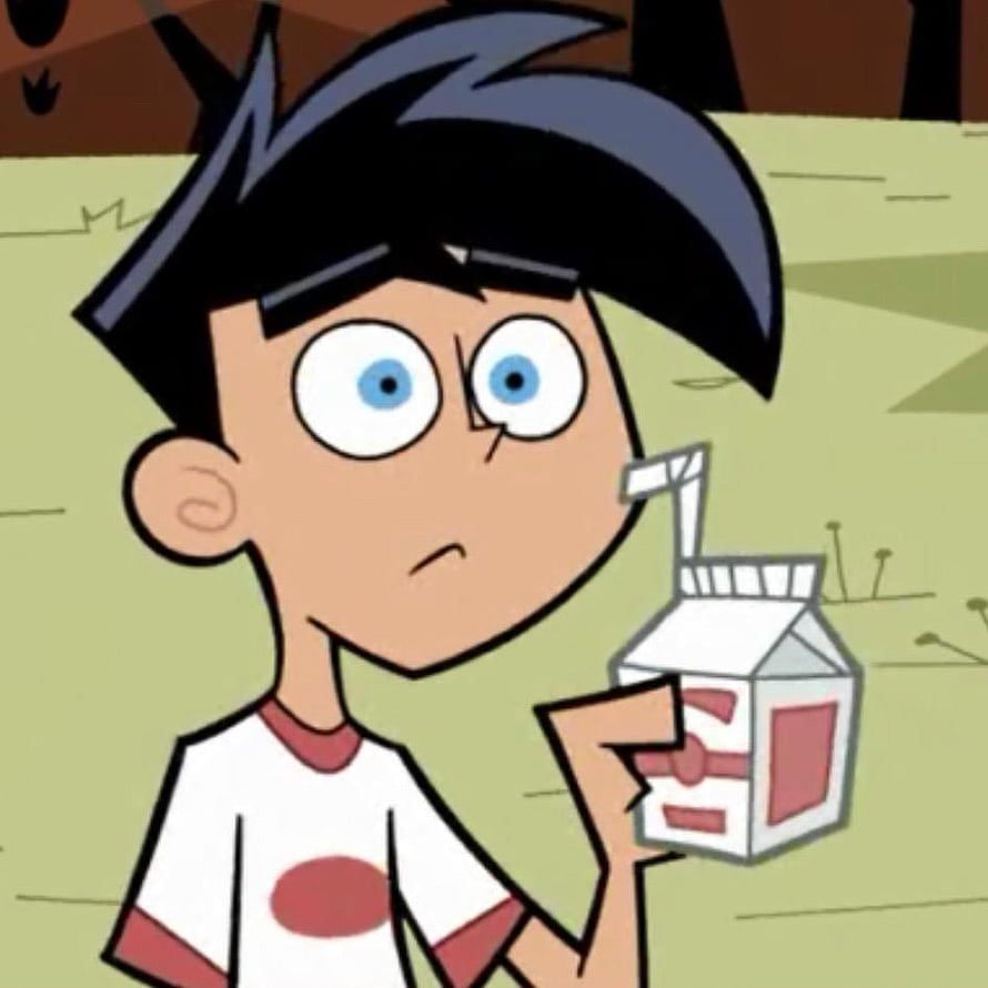 Danny Fenton from Danny Phantom Holding a Milk Carton in a Cartoon Style HD phone wallpaper