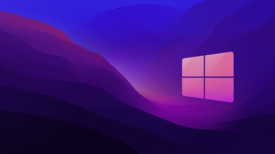 Windows 11 Default Purple Abstract Landscape Wallpaper HD wallpaper
