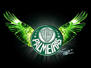 Palmeiras FC Logo with Green Wings Wallpaper HD wallpaper