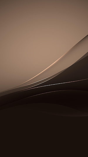 Sony Xperia Minimalist Abstract Wallpaper with Warm Brown Curved Layers and Soft Gradient Light HD phone wallpaper