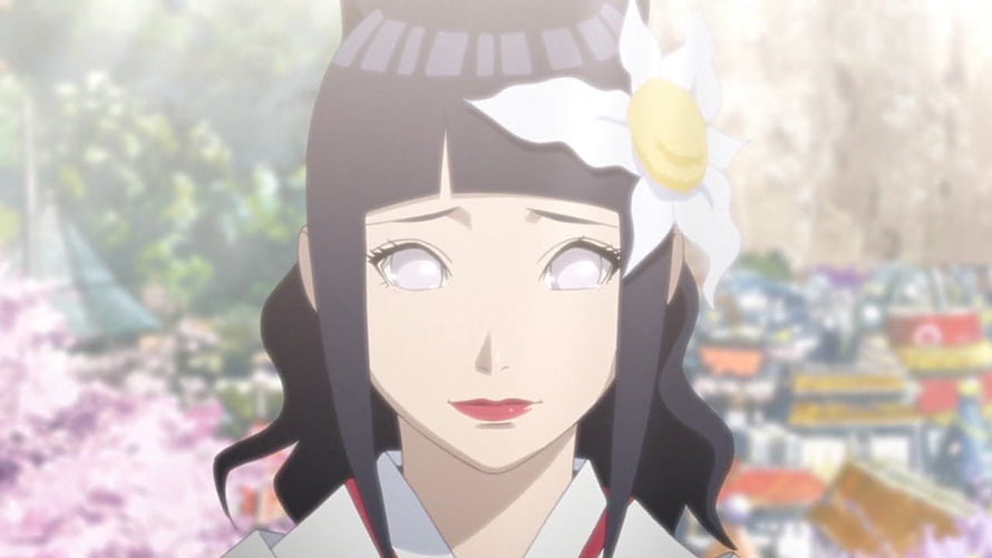 Hinata Hyuga in Traditional Wedding Attire from Naruto Shippuden Anime HD wallpaper