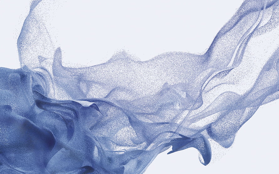 Abstract Blue Ink Swirls in Water with Grainy Texture and Fluid Motion HD wallpaper