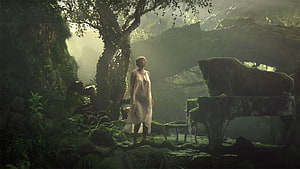 Taylor Swift Folklore Music Video Still in Misty Forest Ruins HD wallpaper