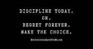 Discipline Today Or Regret Forever Motivational Quote Black Background HD wallpaper