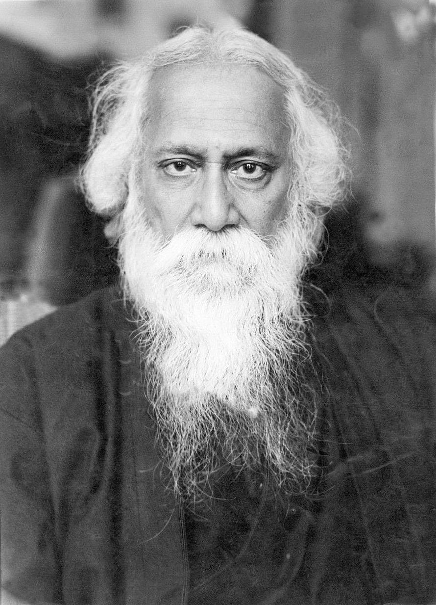 Rabindranath Tagore Black and White Portrait with Long White Beard HD phone wallpaper