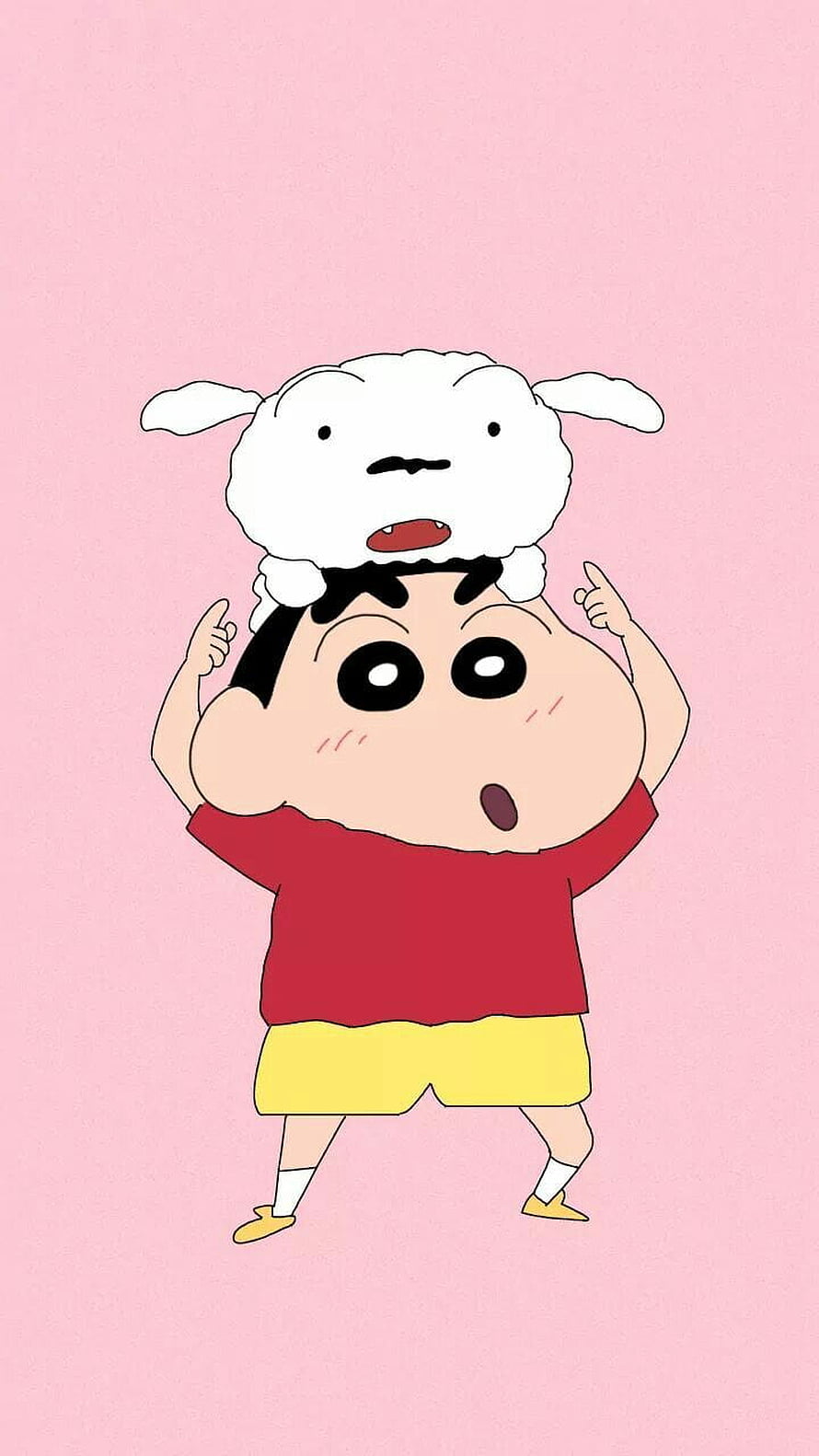 Crayon Shin-chan and Shiro Anime Illustration Wallpaper HD phone wallpaper