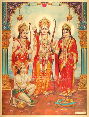 Sri Ram Darbar with Sita, Lakshmana, and Hanuman in Traditional Indian Temple Art, Sri Ram Darbar Vinta, ram darbar mobile HD phone wallpaper