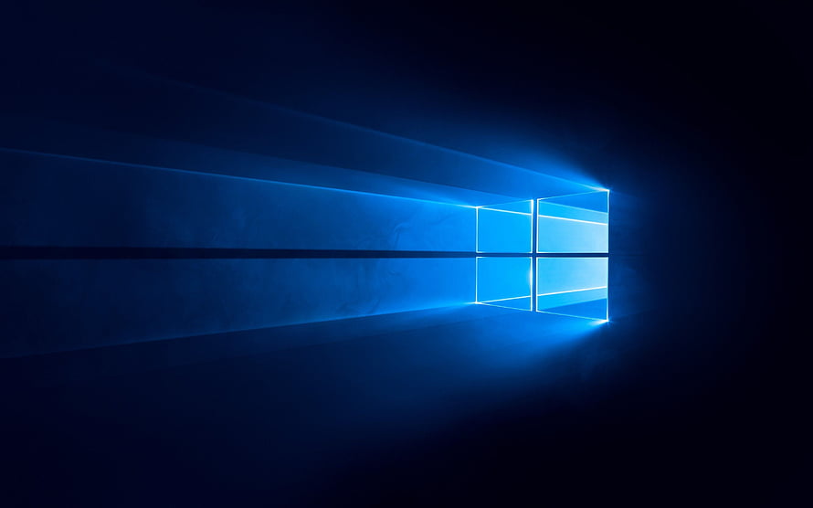 Windows 10 Default Blue Light Window Logo Wallpaper HD wallpaper