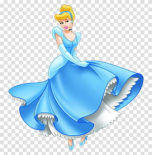 Cinderella in her iconic blue ballgown with flowing skirt and long gloves, classic Disney princess cartoon illustration HD phone wallpaper