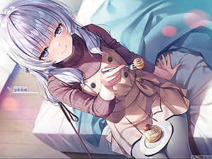 Arisu Sakayanagi from Classroom of the Elite Enjoying a Sweet Treat in Bed HD wallpaper