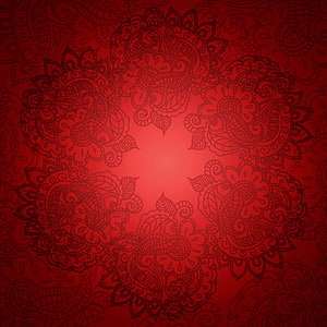 Elegant Red Paisley Mandala Pattern Background With Intricate Floral Swirls And Vintage Ornamental Design, Classical Dance Poster Backgrounds HD phone wallpaper