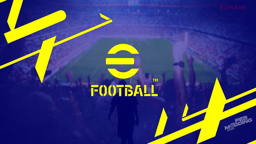 eFootball 2022 Konami Soccer Game Logo With Stadium Crowd Background HD wallpaper