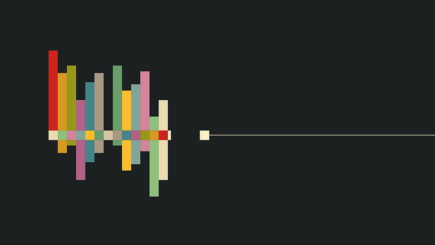 Gruvbox Color Palette Abstract Bar Chart Design on Dark Background HD wallpaper