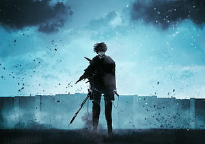 Eren Yeager in Attack on Titan Anime Wallpaper HD wallpaper