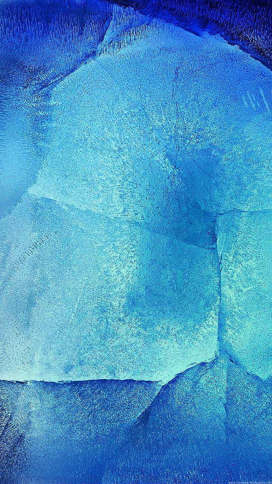 Abstract Blue Ice Texture with Cracked Surface and Deep Ocean Tones HD phone wallpaper