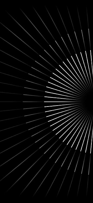 Minimalist Radial Line Burst on Pure Black OLED Background HD phone wallpaper