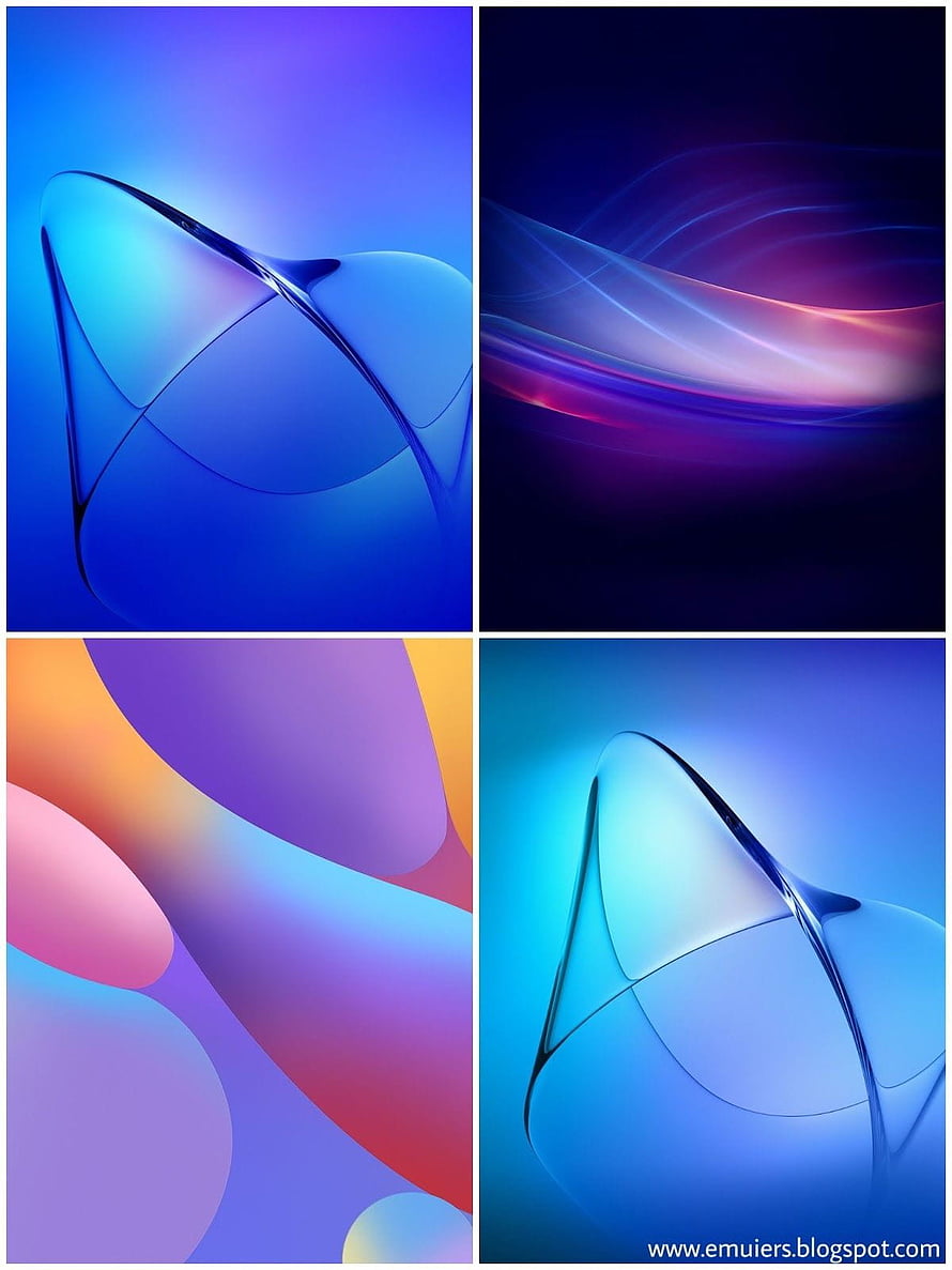 Abstract Gradient and Glass Shape Digital Art Collection HD phone wallpaper