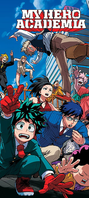 My Hero Academia Class 1-A Students in Dynamic Action Pose HD phone wallpaper