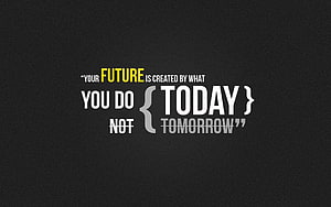 Minimalist Motivational Typography Quote on Dark Background HD wallpaper