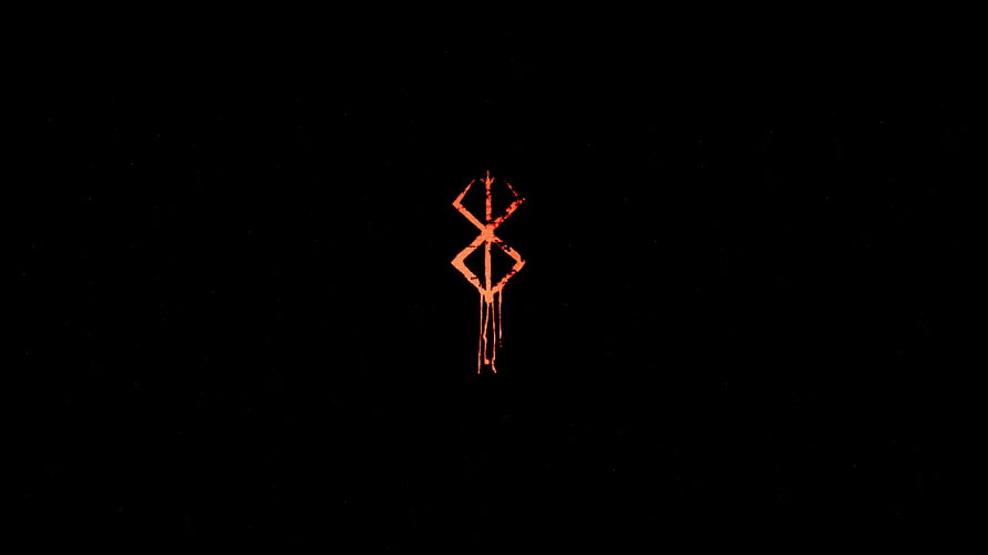 Red Bluetooth Symbol On Black Background HD wallpaper