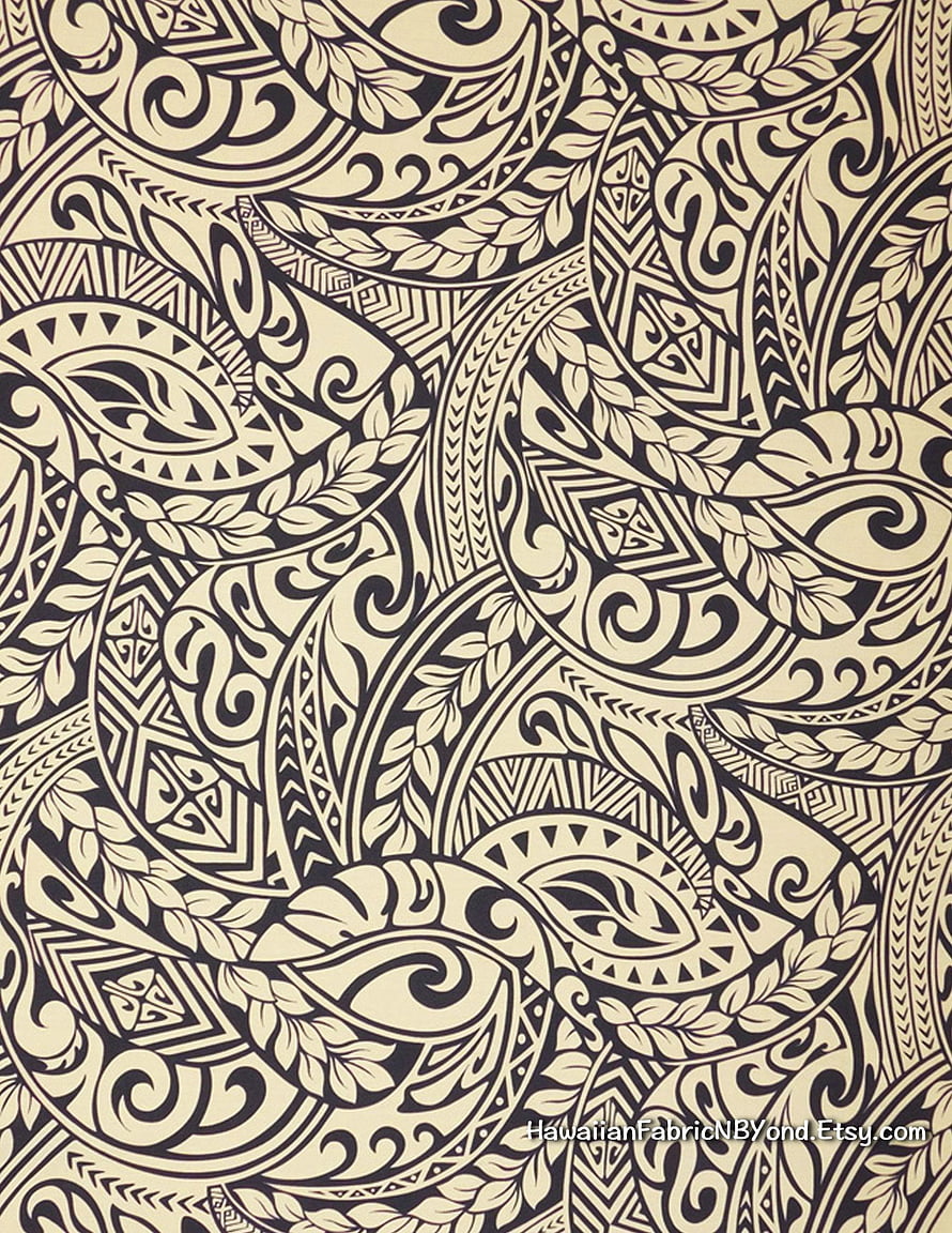 Traditional Hawaiian Tapa Cloth Pattern with Intricate Tribal Motifs and Polynesian Designs HD phone wallpaper