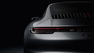 Porsche 911 992 Rear Detail with Continuous LED Light Bar and Engine Grille HD wallpaper