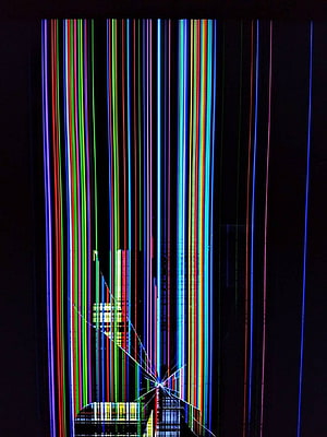 Abstract Digital Art of Vertical Neon Light Streaks on a Dark Background HD phone wallpaper