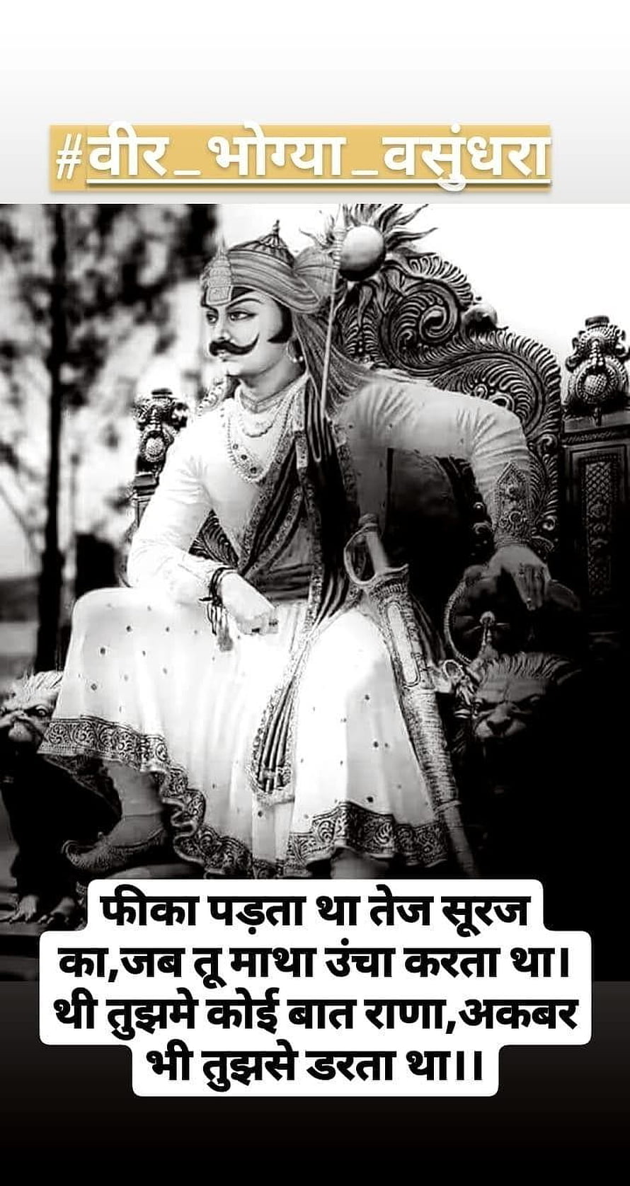 Mewar Warrior Statue in Traditional Rajput Attire Seated on Ornate Throne HD phone wallpaper