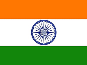 Indian National Flag With Ashoka Chakra And Tricolor Bands HD wallpaper