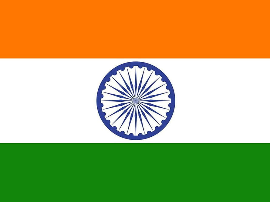 Indian National Flag With Ashoka Chakra And Tricolor Bands HD wallpaper